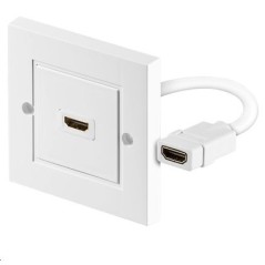 MicroConnect HDMI Wall Socket 1 Port White - High-Quality Connectivity Solution HDMWALL1
